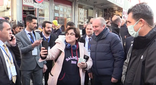 Memleket Partisi Genel Başkanı İnce, Kayseri 'de esnafı ziyaret etti