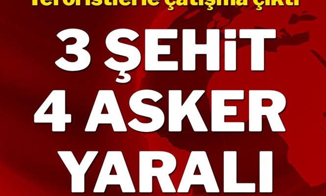 ÜÇ ASKER ŞEHİT OLDU.